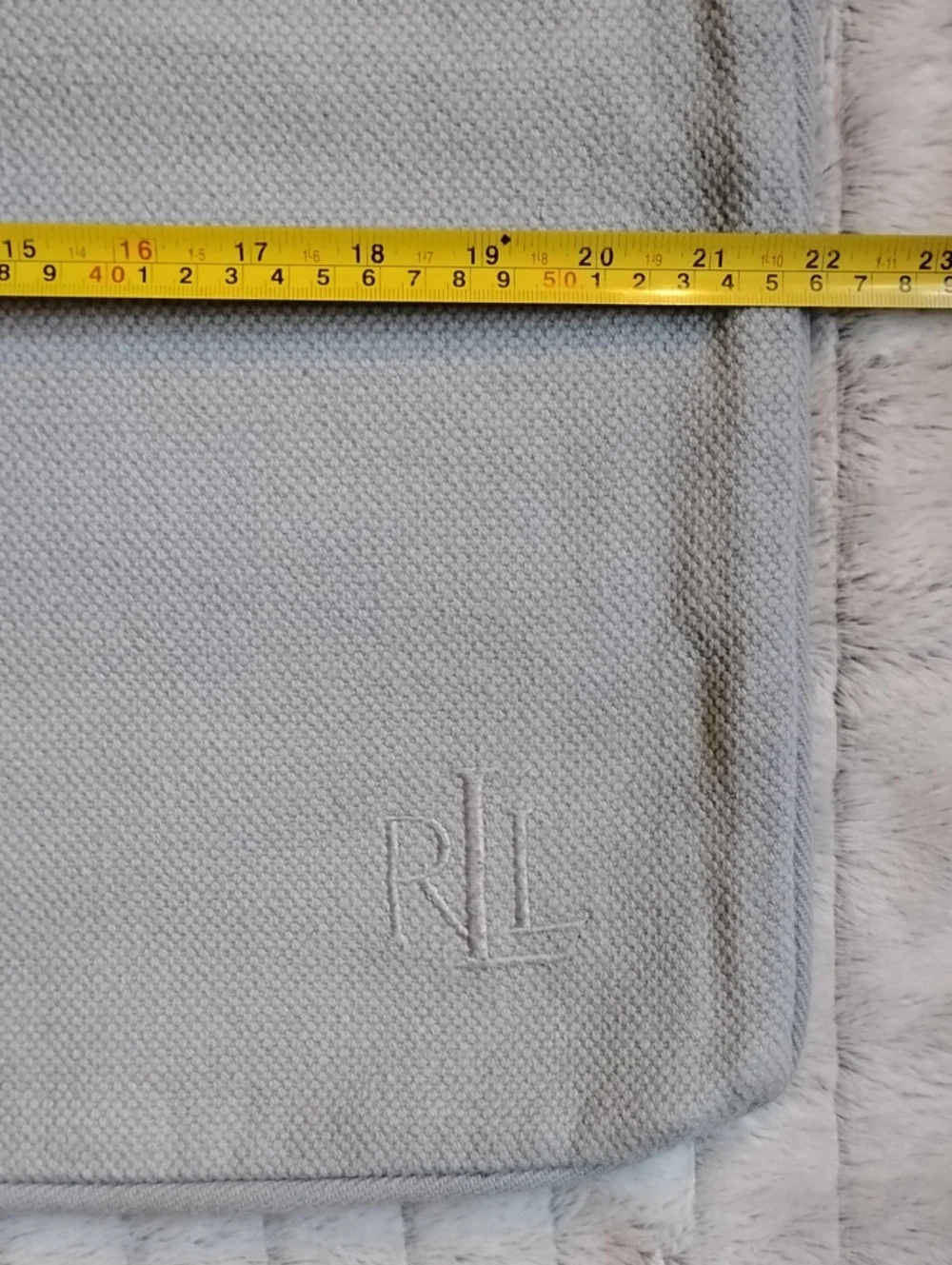 Lauren RL Neutral Gray Pillow cover -High Quality Textured Home Accent